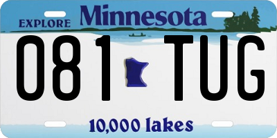 MN license plate 081TUG