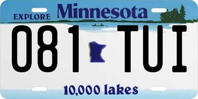 MN license plate 081TUI