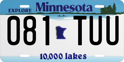 MN license plate 081TUU