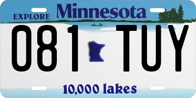 MN license plate 081TUY