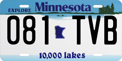 MN license plate 081TVB