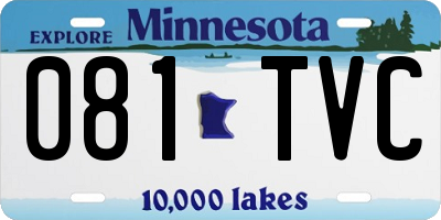 MN license plate 081TVC