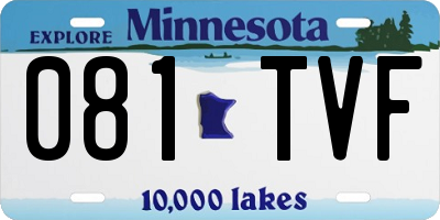 MN license plate 081TVF
