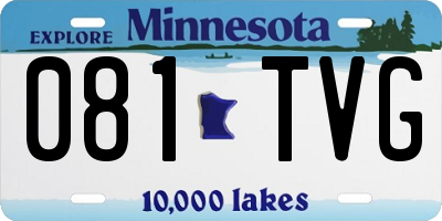 MN license plate 081TVG