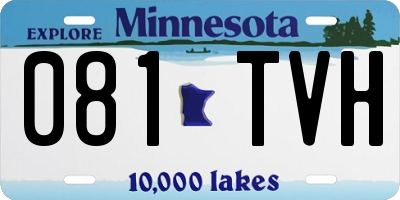 MN license plate 081TVH