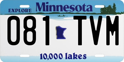 MN license plate 081TVM