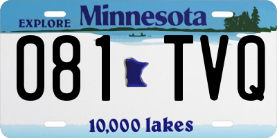 MN license plate 081TVQ