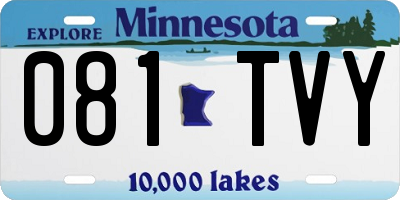 MN license plate 081TVY