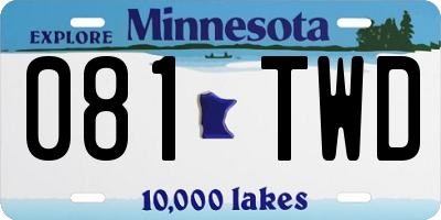 MN license plate 081TWD