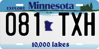 MN license plate 081TXH