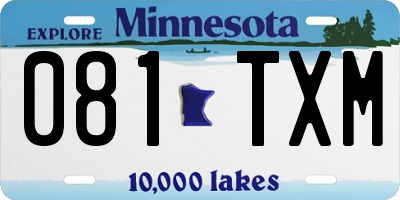 MN license plate 081TXM