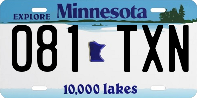 MN license plate 081TXN