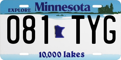 MN license plate 081TYG