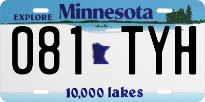 MN license plate 081TYH