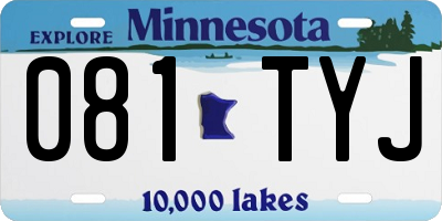 MN license plate 081TYJ