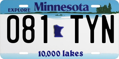 MN license plate 081TYN