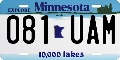 MN license plate 081UAM