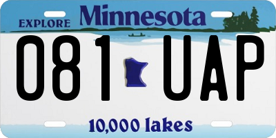 MN license plate 081UAP