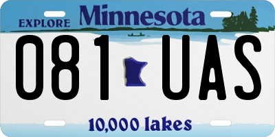 MN license plate 081UAS