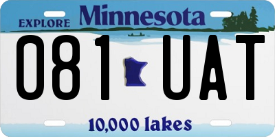 MN license plate 081UAT