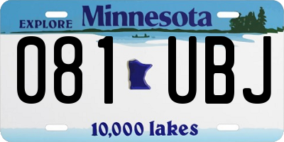MN license plate 081UBJ