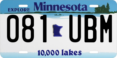 MN license plate 081UBM