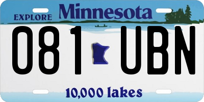 MN license plate 081UBN