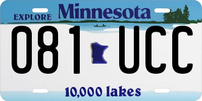 MN license plate 081UCC