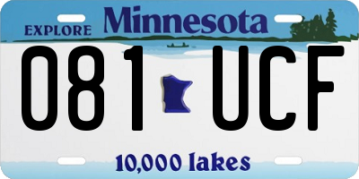 MN license plate 081UCF