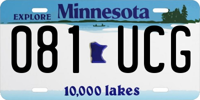 MN license plate 081UCG