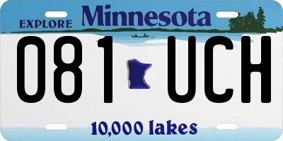 MN license plate 081UCH