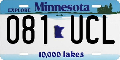 MN license plate 081UCL