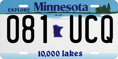 MN license plate 081UCQ