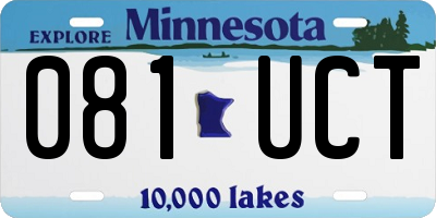 MN license plate 081UCT