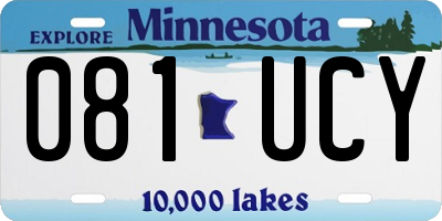 MN license plate 081UCY