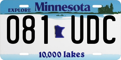 MN license plate 081UDC