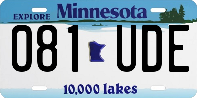 MN license plate 081UDE