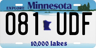 MN license plate 081UDF
