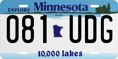 MN license plate 081UDG