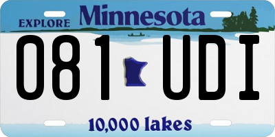 MN license plate 081UDI