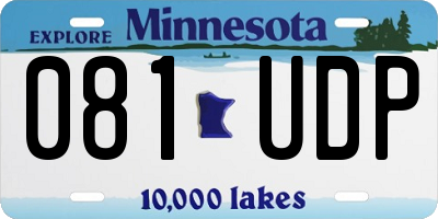 MN license plate 081UDP