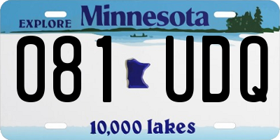 MN license plate 081UDQ