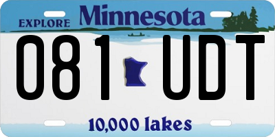 MN license plate 081UDT