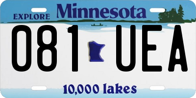 MN license plate 081UEA