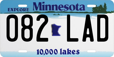 MN license plate 082LAD