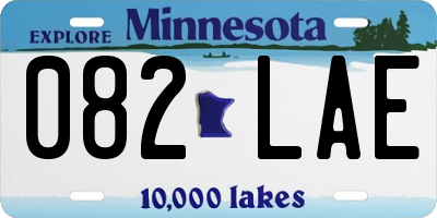MN license plate 082LAE