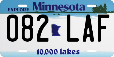 MN license plate 082LAF