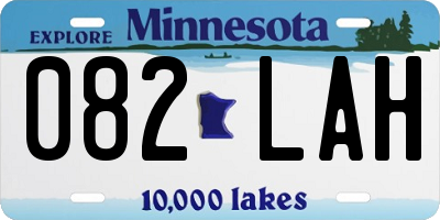 MN license plate 082LAH