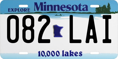 MN license plate 082LAI