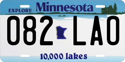 MN license plate 082LAO